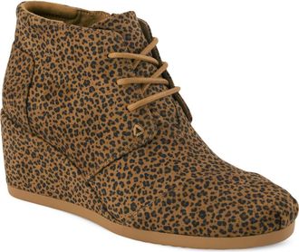 Toms Desert Lace-Up Wedge Bootie in Light/pastel Brown at Nordstrom, Size 8.5
