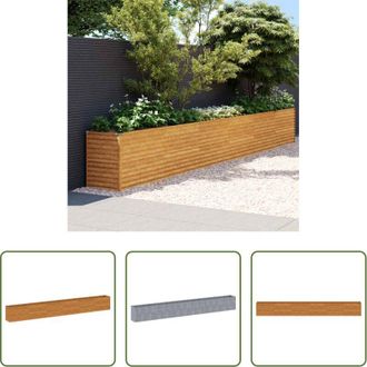 vidaXL vidaXL Fioriera da giardino - Letto Rialzato da Giardino 578x50x69 cm Acciaio Corten