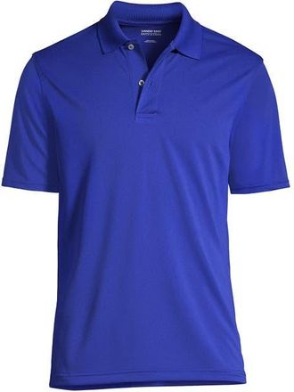 Lands End Short Sleeve Polyester Polo in Dark Cobalt Blue at Nordstrom, Size 32