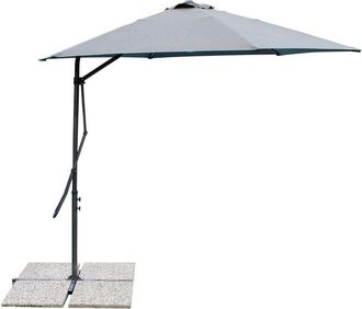 COSMA Sombrilla &Oslash; 3 De Aluminio Tela Gris Cortaviento Mod. Zenith