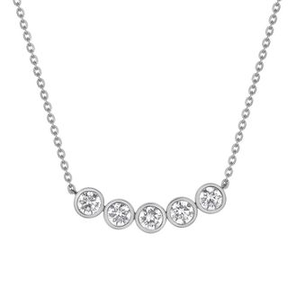 Grown Brilliance 14KT White Gold 1.00 Carat Lab Grown Diamond Necklace for Women