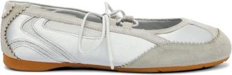 Diesel D-Mile Ballerina Vetersluiting II - Dames - Ballerinas - Blauw - 40 EU - Leer - Schoenen