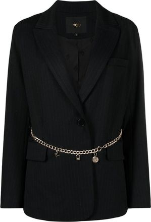 Maje single-breasted belted blazer - women - Polyester/Viscose/Wool/Elastane/Viscose - 42 - Black