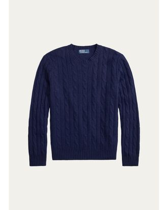 Polo Ralph Lauren Mens The Iconic Cable-Knit Cashmere Sweater