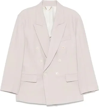 Victoria Beckham Elegante dameskleding Aw 25 - Dames - Blazers - Beige - XS - Jassen