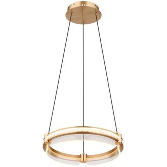 Globo Lighting L&aacute;mpara De Techo Colgante De Anillo Con Cristales K5 En Colores Dorados, Led Regulable, 2700-6000 K, Control Remoto