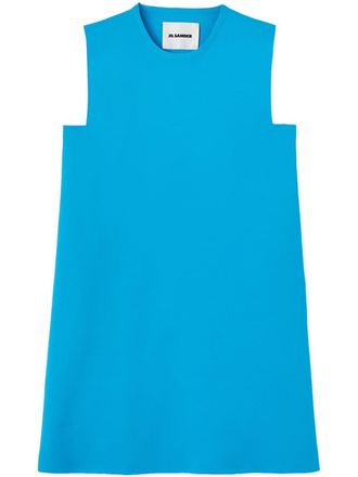 Jil Sander sleeveless shift dress - women - Polyester - 36 - Blue