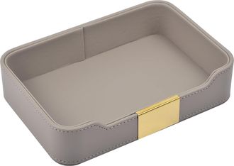 OEM Elegante Vassoio Da Scrivania In Pelle, Organizer Da Comodino, Ideale Per Riporre Cosmetici, Gioielli, Orologi, Chiavi, Cellulari, Portafogli, Telecom