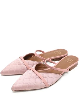 Malone Souliers quilted strap mules - Pink
