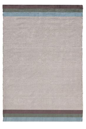 AFK Living Alfombra de algod&oacute;n reciclado tejida a mano beige 160 x 230 cm