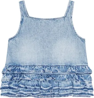 Ganni Sky Blue Organic cotton denim top