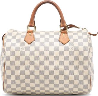Louis Vuitton Pre-owned Womens Damier Azur Speedy 30 - Ivory Textile - One Size