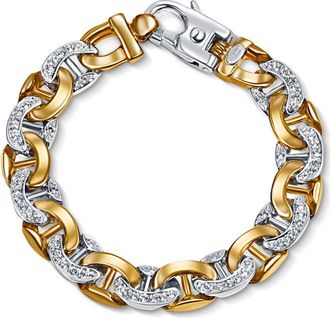 Pompeii3 Mens 14k Gold (71gram) or Platinum (114gram) 12.5mm Diamond Bracelet 8.75