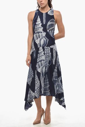 Stella McCartney Vestito Svasato ANABELLE a Fantasia in Seta Stella McCartney