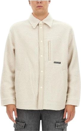 Isabel Marant Teddy Fleece Shirt Jacket - Heren - Jassen - Beige - S - Jassen