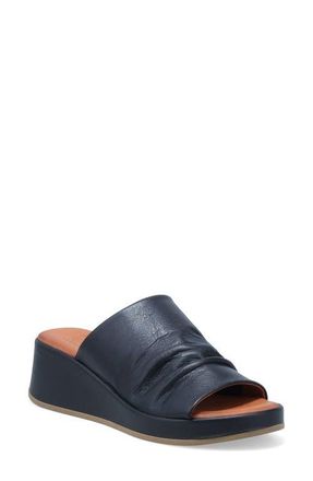 Miz Mooz Patsey Platform Wedge Slide Sandal in Black at Nordstrom, Size 10.5-11Us