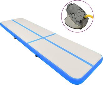 vidaXL Esterilla Inflable De Gimnasia Con Bomba Pvc Azul 600x100x15 Cm Vidaxl