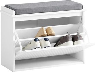 SoBuy Sobuy - Banco Zapatero Con 1 Solapa Organizador Para Zapatos 62 X 26 X 46 Cm Fsr98-w Es