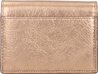 Burberry Metallic Leather Wallet - Bronze