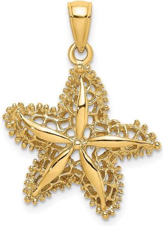 Diamond2Deal 10k Yellow Gold Starfish Filigree Charm