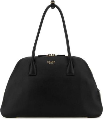 Prada Black Leather Medium Shopping Bag