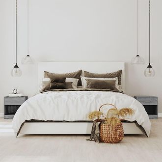 vidaXL Mesitas De Noche 2 Unidades Con Caj&oacute;n Gris Sonoma Vidaxl