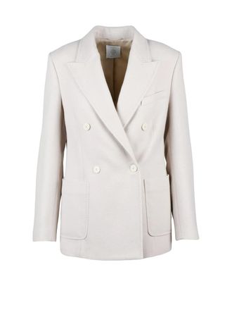 Eleventy Double-Breasted Cashmere Jacket with Lined Interior