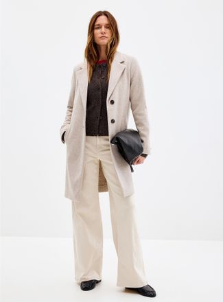 Contemporaine Womens Two-button felt overcoat