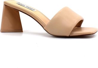 Steve Madden Clear Sky Mule - Dames - Muiltjes - Beige - 38 1/2 EU - Leer - Schoenen