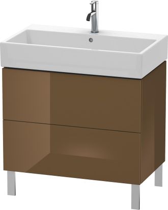 Duravit Unidad De Lavabo Duravit L-cube De Pie 78,4 X 45,9 Cm, 2 Extra&iacute;bles, Para Vero Air 235080, Color: Marr&oacute;n Oliva Laca Alto Brillo - Lc677706161