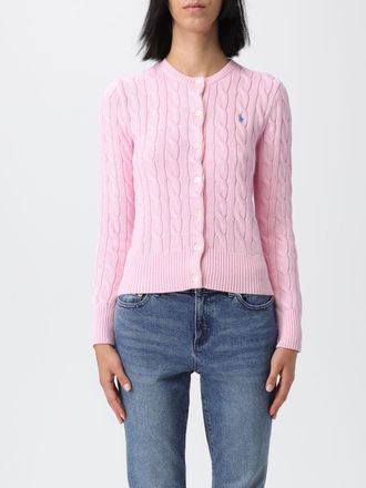 Polo Ralph Lauren Cardigan a girocollo in cotone intrecciato con logo Pony