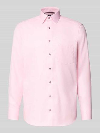 Olymp Regular Fit Businesshemd aus reiner Baumwolle mit Kentkragen in Rose, Größe 39