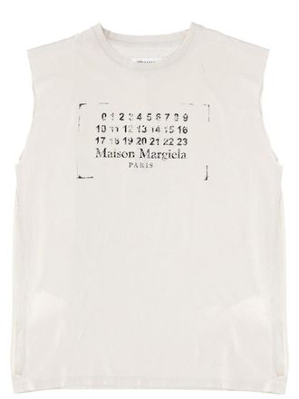 Maison Margiela Top mit Logo-Print