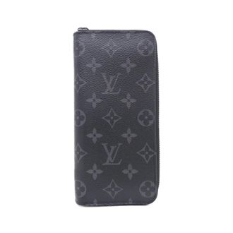 Louis Vuitton Black Coated Canvas Long Wallet (Bi-Fold) (Pre-Owned)
