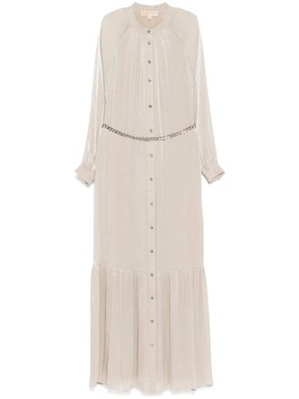 Michael Michael Kors Georgette tuniek met ceintuur - Beige