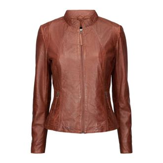 BTF-CPH Jacket With Waist Zip Pockets Skind 10500 - Dames - Leren en Su&egrave;de Jassen - Bruin - XS - Leer - Jassen