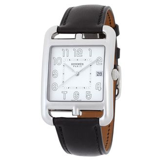 Herm&egrave;s Pre-owned Hermes Cape Cod Quartz Silver Dial Mens Watch W044347WW00