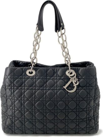 Dior Black Leather Tote Bag (Pre-Owned)