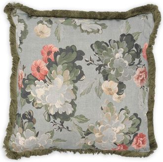 Soho Home Skylar Floral-Print Cushion (50cm X 50cm) - Unisex - Linen/Flax