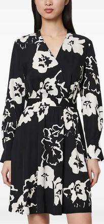 Marc O'Polo Abito corto a portafoglio con motivo a fiori - Nero