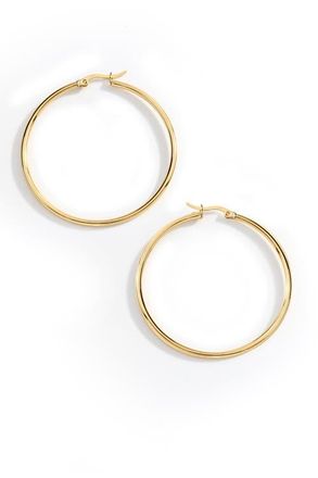 Mint & Lily Lynette Large Hoop Earrings in Gold-Tone at Nordstrom