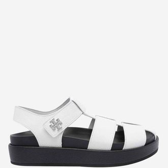 Tory Burch White Leather Sandals