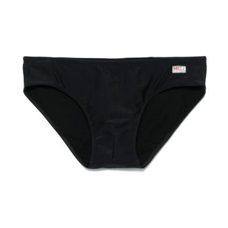MC2 Saint Barth Black Sea Clothing with Logo Label - male - MC2 Saint Barth - Beachwear - Black - XL - Swimwear