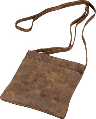 STILORD Lana small and elegant shoulder bag women handbag cross body bag day and night woman genuine buffalo-leather, Colour:colorado - brown