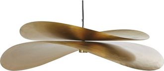 Maisons du monde Lámpara de techo con hojas de metal dorado