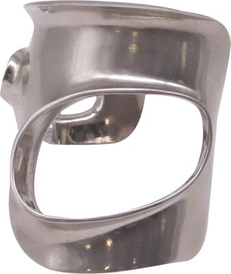 Ferragamo Ferragamo Small Sculptural Cutout Cuff Bracelet in Silver Brass
