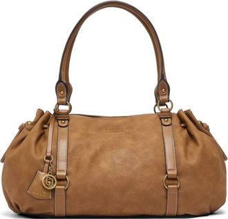 Liu Jo Handbags, female, Brown, Size: ONE SIZE Tote Bag with Logo Charm