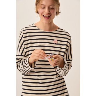 des petit hauts Gestreept T-shirt met lange mouwen, FILLY