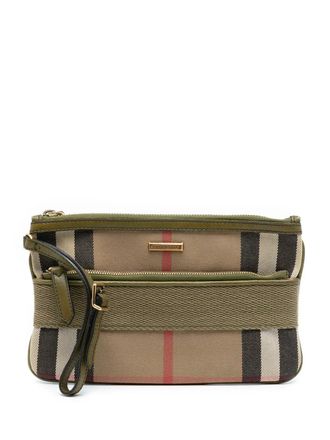 Burberry 2000-2017 House Check Canvas Wristlet clutch bag - Bruin