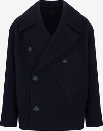 Christophe Lemaire Cabanjacke aus Wolle Dispatch Peacoat